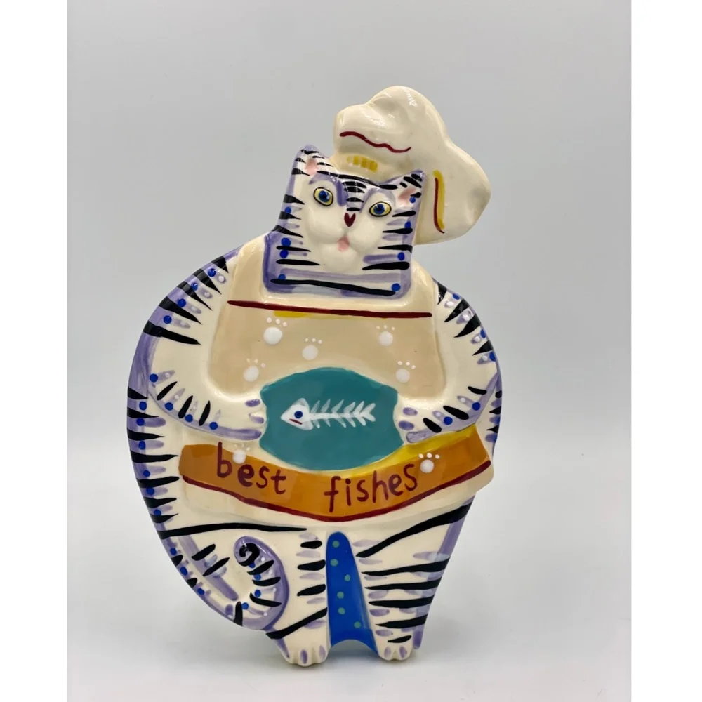 Vintage Dana Simson Cat Chef Spoon Rest – 